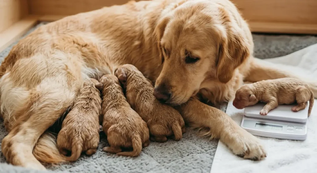 newborn-puppies-nursing-after-dog-pregnancy